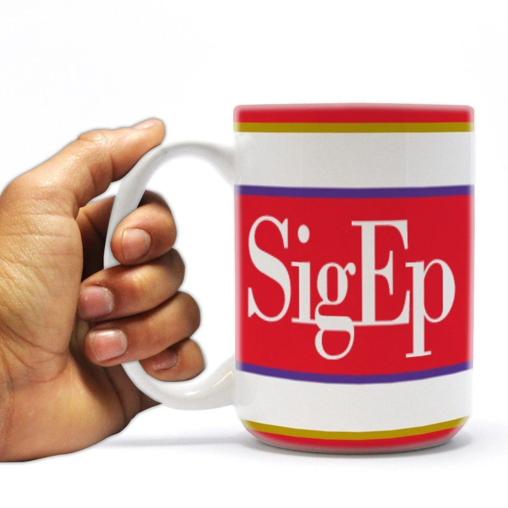 Sigma Phi Epsilon 15oz Red Striped Coffee Mug