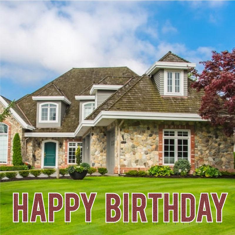 Faux Glitter 22.75" Bebas Happy Birthday Yard Greeting 13 pc set - Image 8