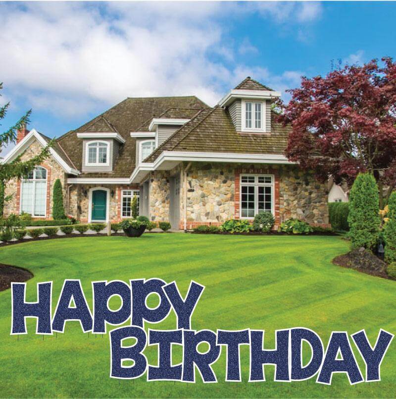 Faux Glitter 22.75" KG The Last Time Happy Birthday Yard Greeting 13 pc set - Image 5