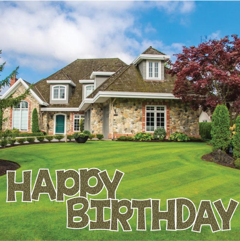 Faux Glitter 22.75" KG The Last Time Happy Birthday Yard Greeting 13 pc set - Image 6