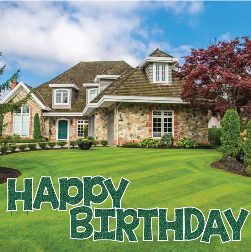 Faux Glitter 22.75" KG The Last Time Happy Birthday Yard Greeting 13 pc set - Image 7