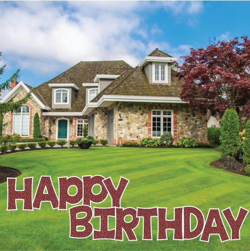 Faux Glitter 22.75" KG The Last Time Happy Birthday Yard Greeting 13 pc set - Image 8