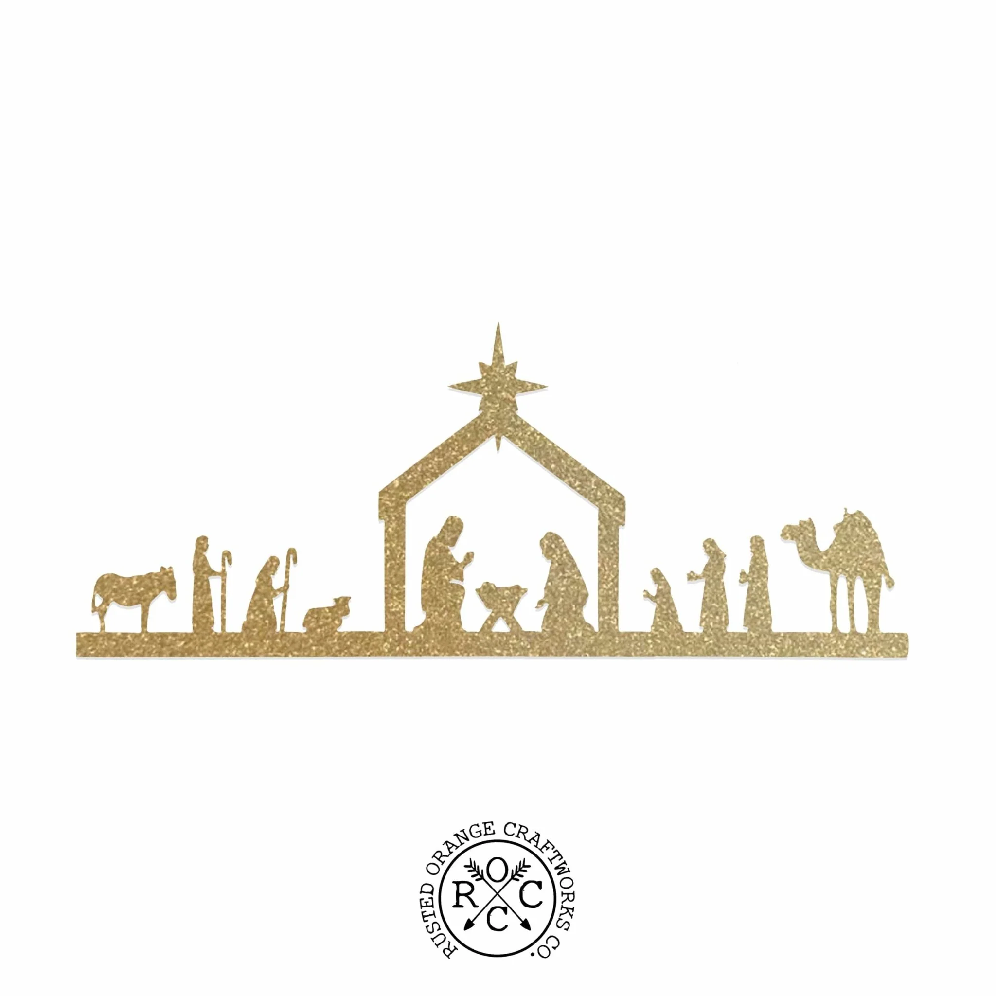 Single Piece Nativity - Indoor Metal Nativity Set with Figurines - Image 6