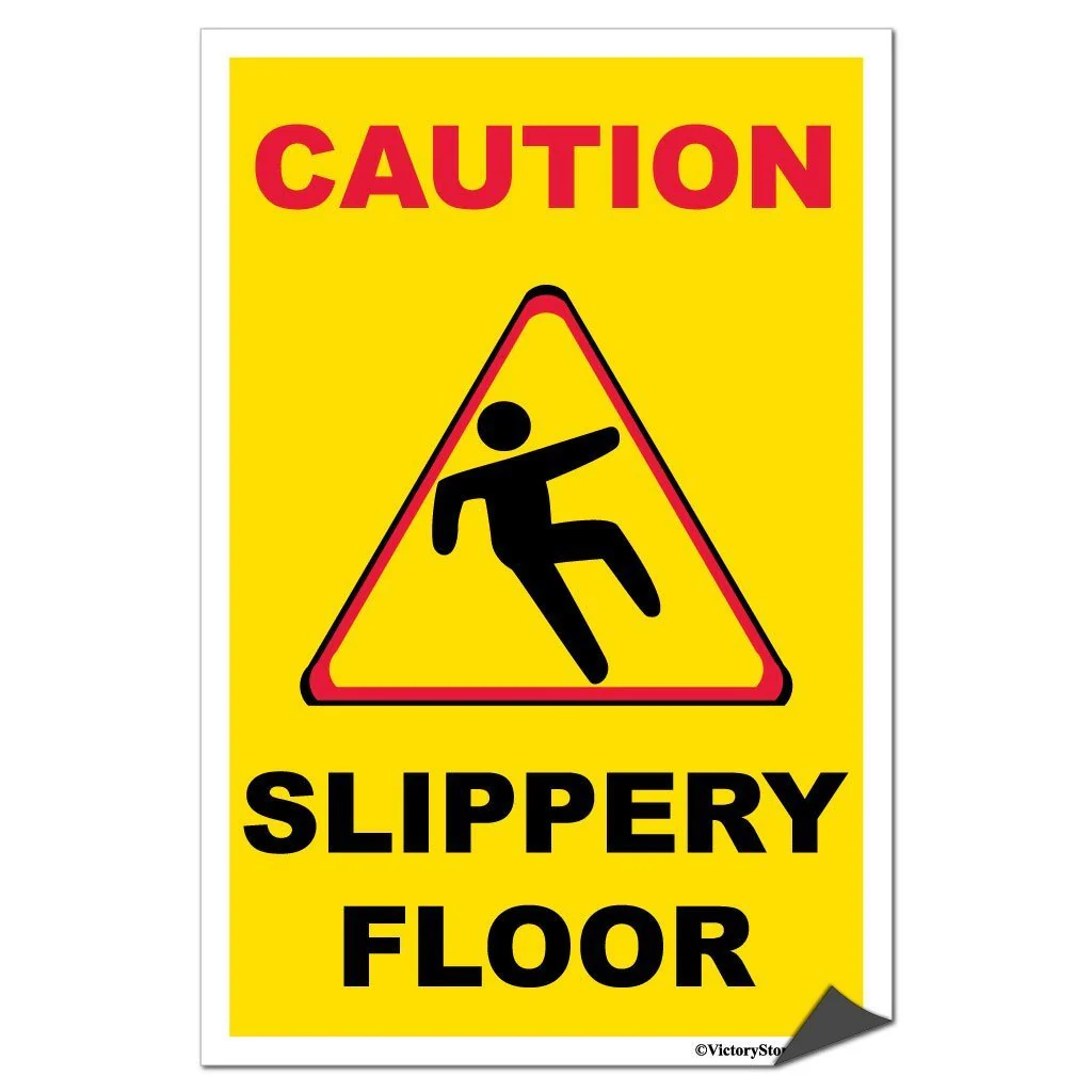 Slippery Floor Sign or Sticker - Image 5
