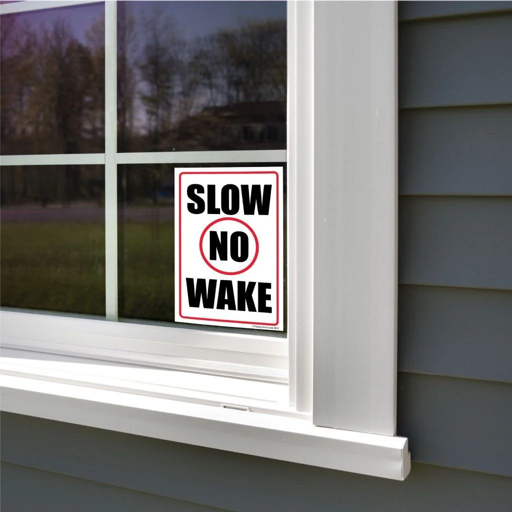 Slow No Wake Sign or Sticker - Image 3