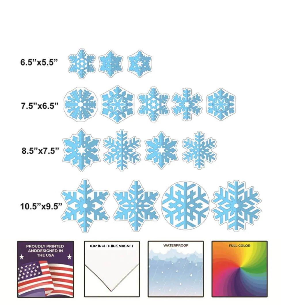 Snowflake Garage Magnets - Image 3