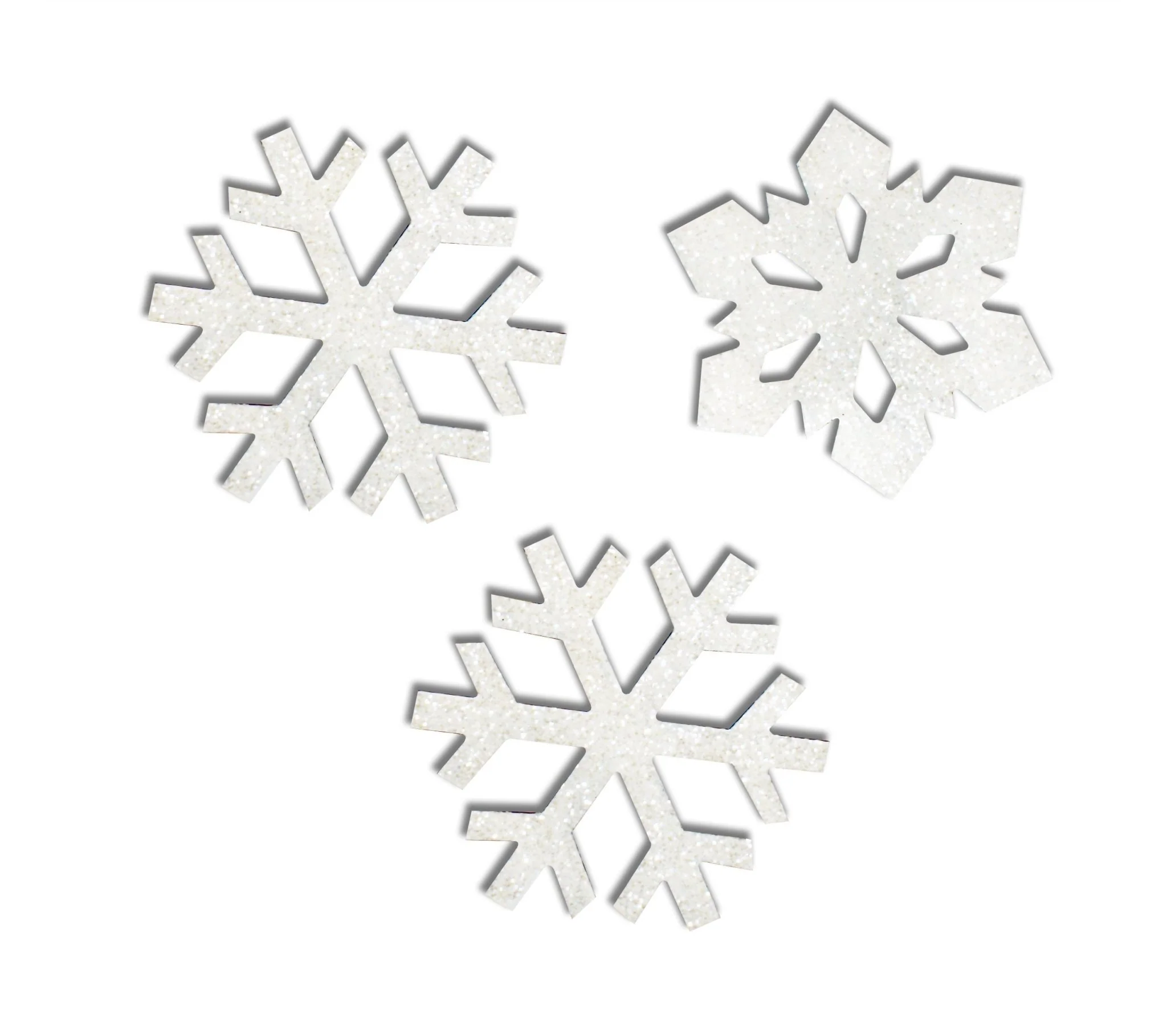 Hand Painted Snowflakes Wall Decor Set of 3 - Image 3