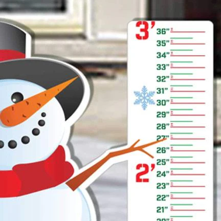 Snowman Snow Gauge Yard Card Decoration - Image 3