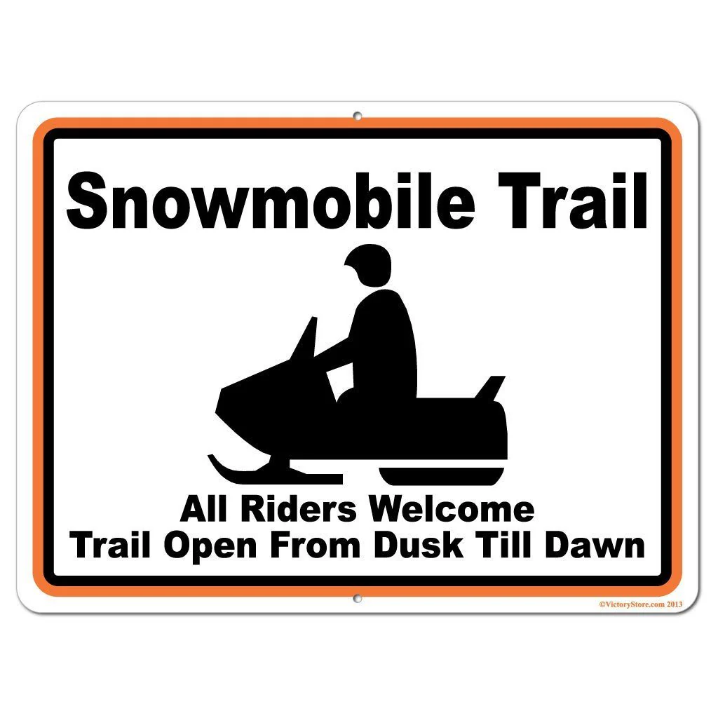 Snowmobile Trail Sign or Sticker - #8 - Image 3