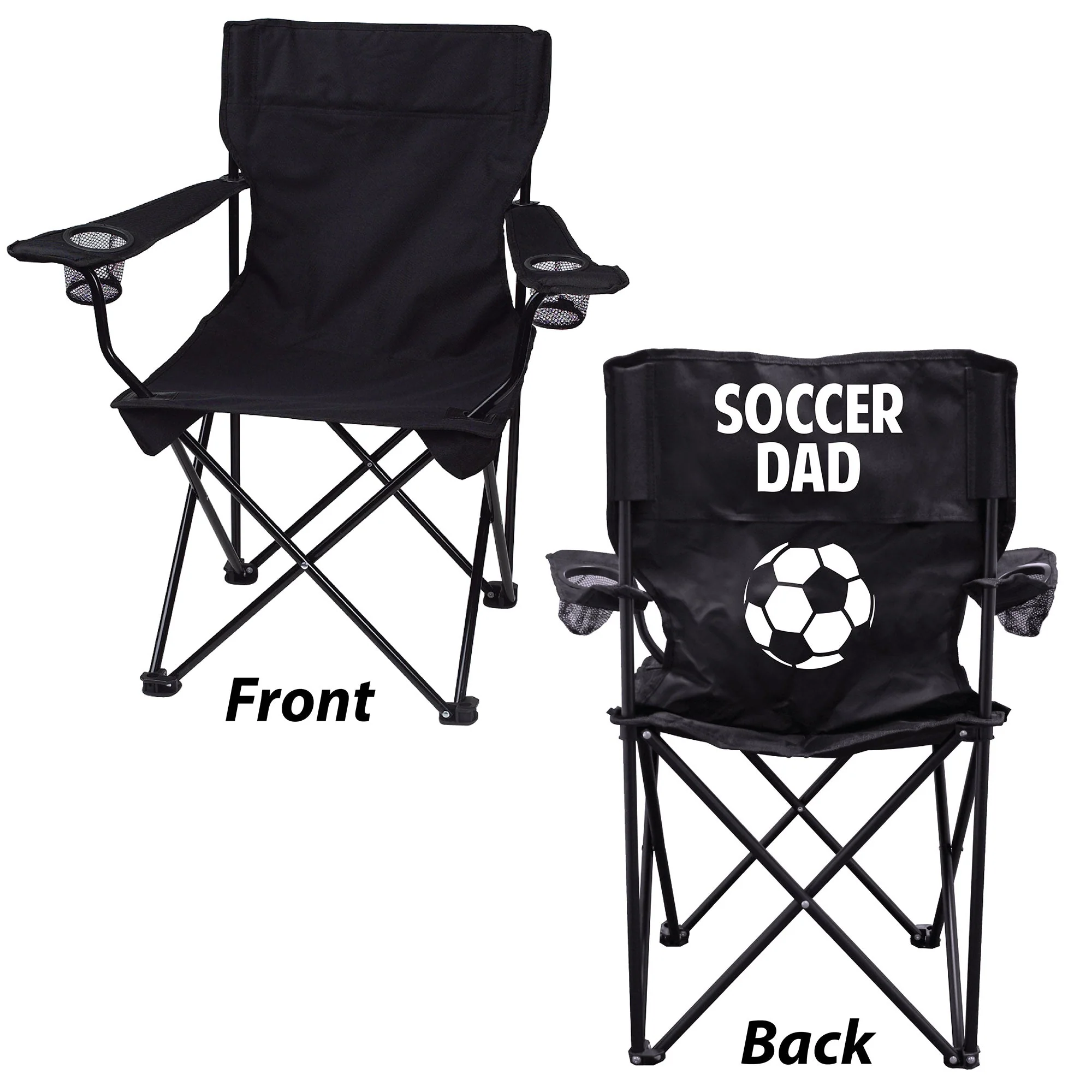 Soccer Dad Black Folding Camping Chair - Image 2