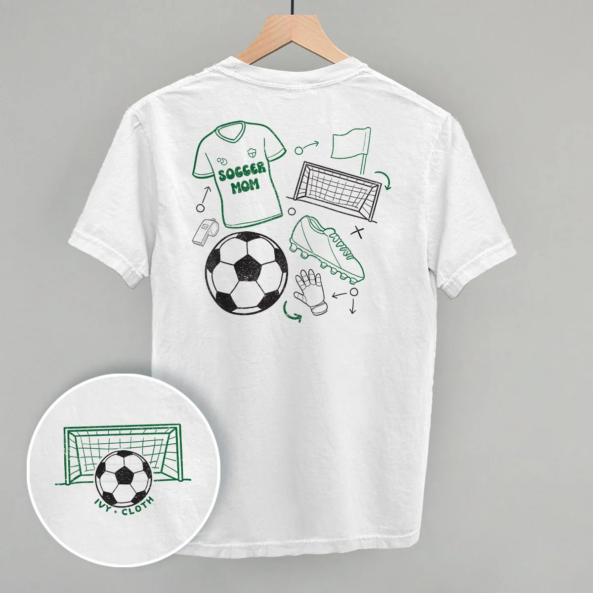 Soccer Mom Doodle (Back Print) T-shirt - Image 2