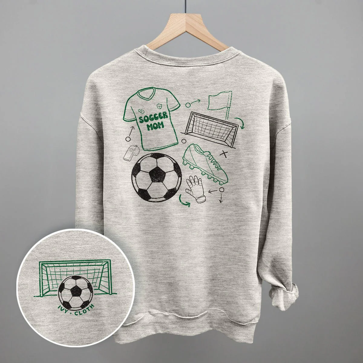 Soccer Mom Doodle (Back Print) T-shirt - Image 3
