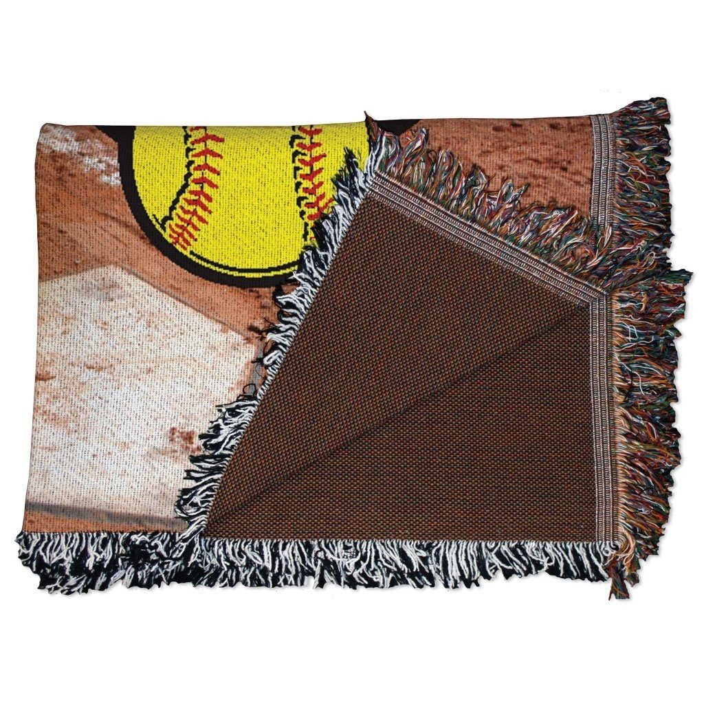 Softball Dad Woven Blanket - Image 2