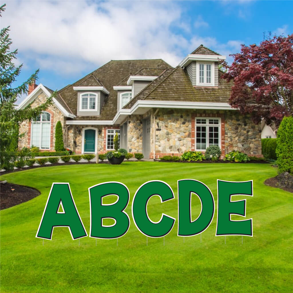 Solid Color with Black Outline 18" KG The Last Time Alphabet Yard Letters Set - 26 pcs - Image 10