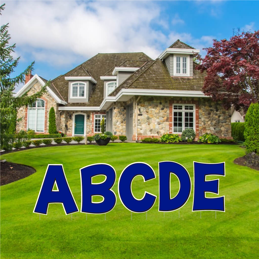 Solid Color with Black Outline 18" KG The Last Time Alphabet Yard Letters Set - 26 pcs - Image 19