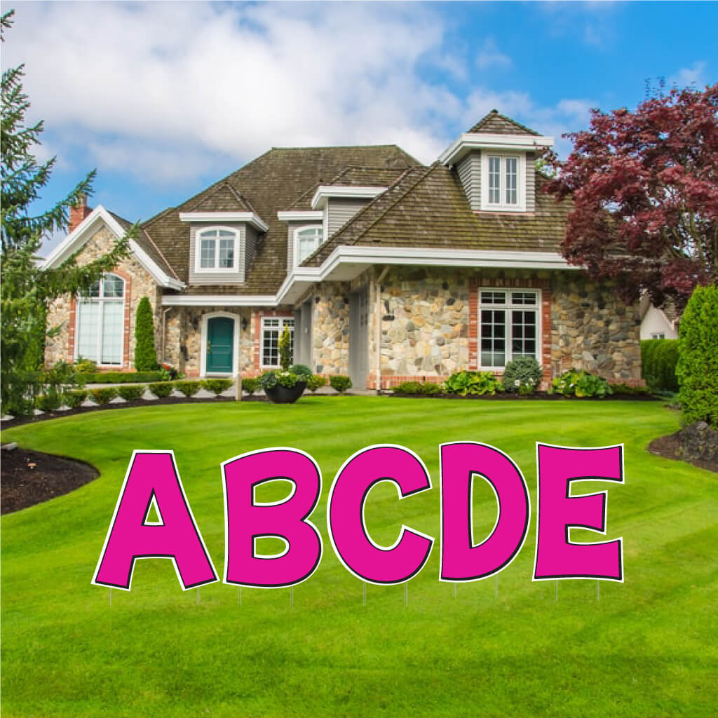 Solid Color with Black Outline 18" KG The Last Time Alphabet Yard Letters Set - 26 pcs - Image 20