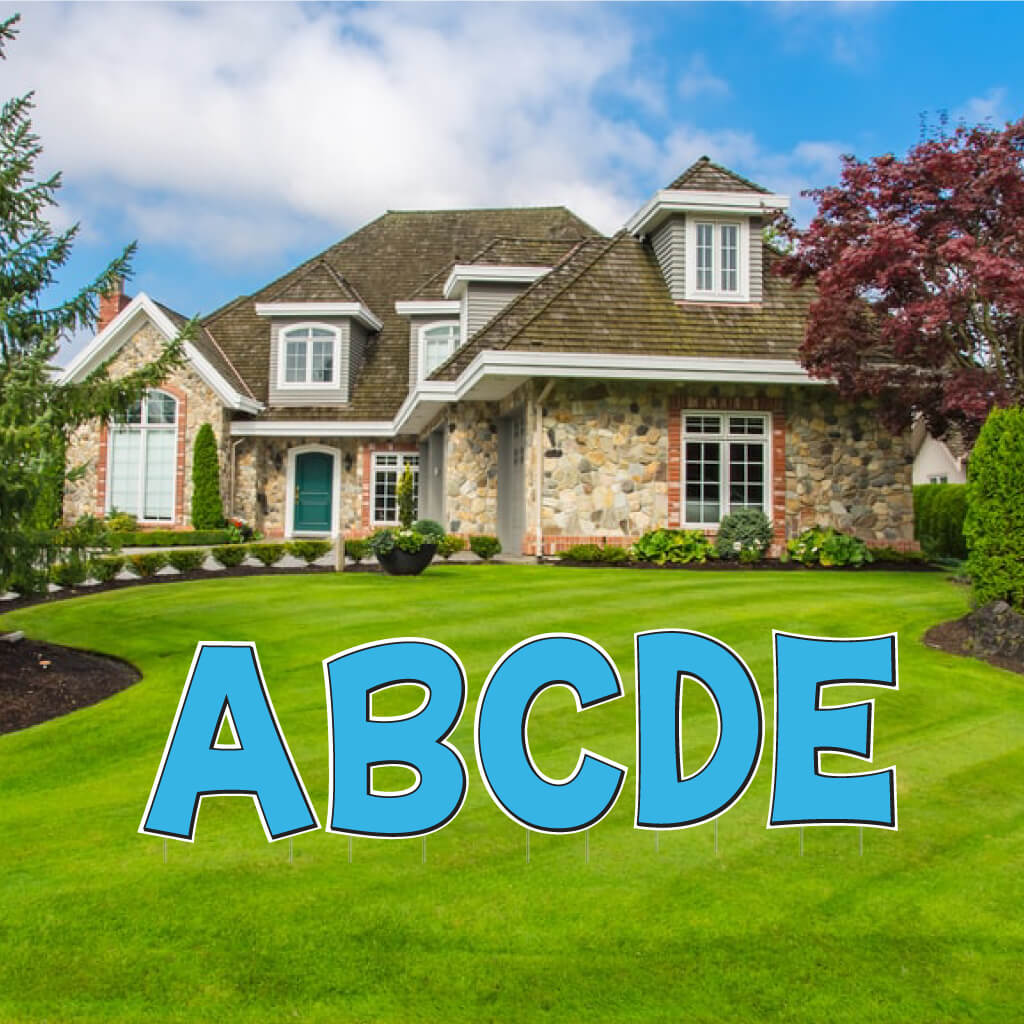 Solid Color with Black Outline 18" KG The Last Time Alphabet Yard Letters Set - 26 pcs - Image 21