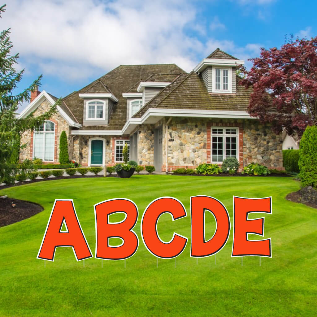 Solid Color with Black Outline 18" KG The Last Time Alphabet Yard Letters Set - 26 pcs - Image 6