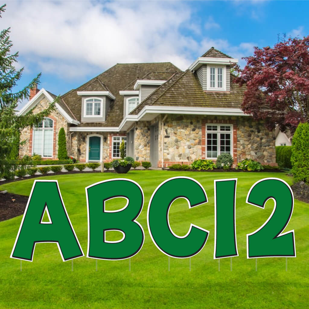Solid Color with Outline 22.75" KG The Last Time Alphabet & Number Yard Letters Set - 36 pcs - Image 10