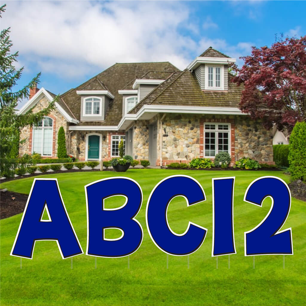 Solid Color with Outline 22.75" KG The Last Time Alphabet & Number Yard Letters Set - 36 pcs - Image 12
