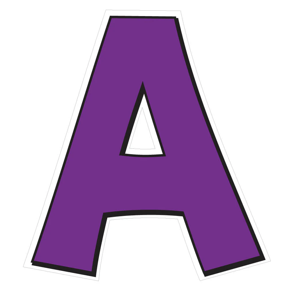 Solid Color with Outline 22.75" KG The Last Time Alphabet & Number Yard Letters Set - 36 pcs - Image 15