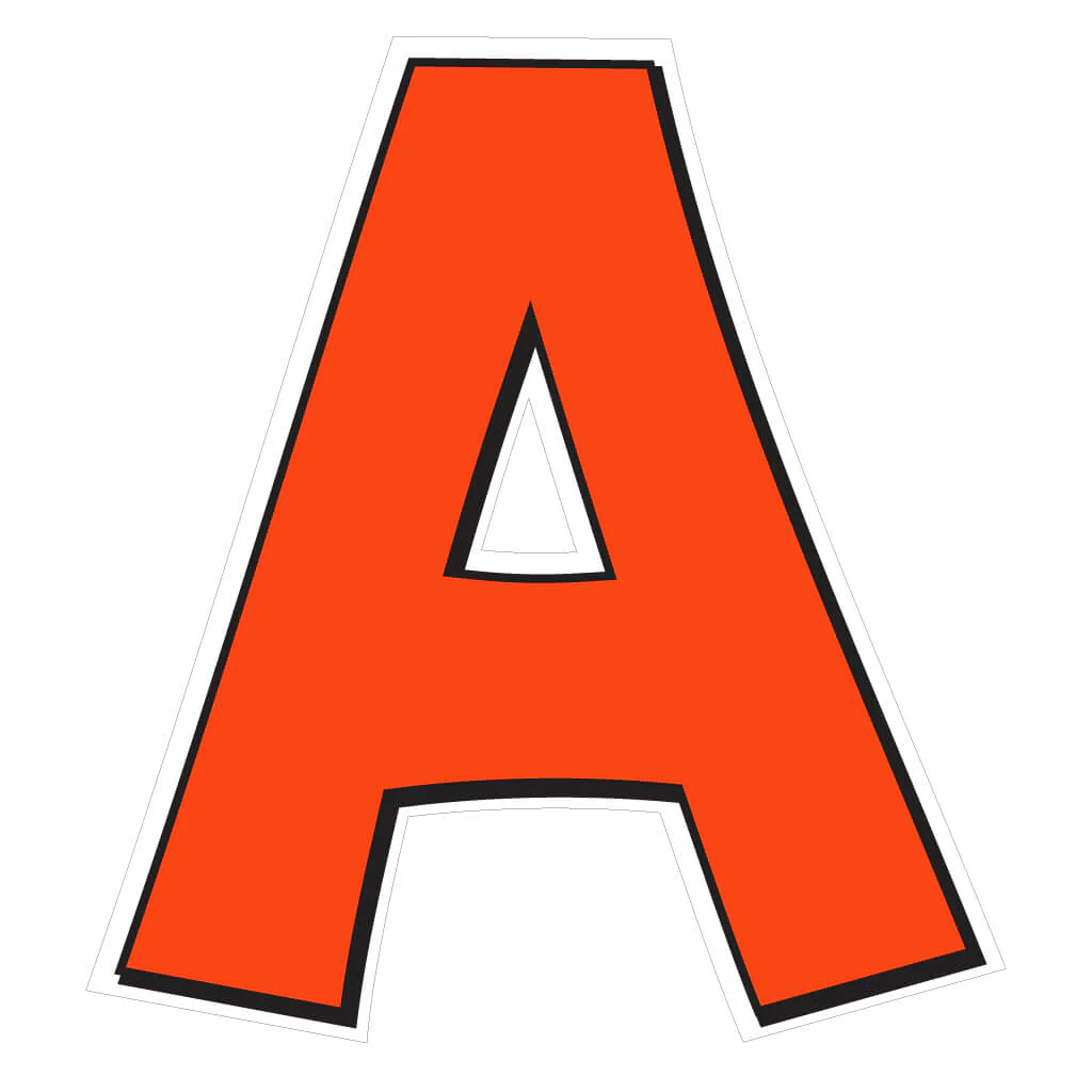 Solid Color with Outline 22.75" KG The Last Time Alphabet & Number Yard Letters Set - 36 pcs - Image 7