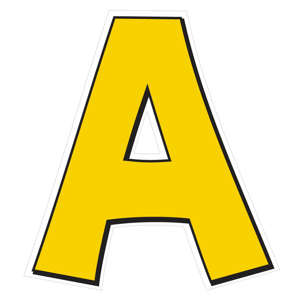 Solid Color with Outline 22.75" KG The Last Time Alphabet & Number Yard Letters Set - 36 pcs - Image 9