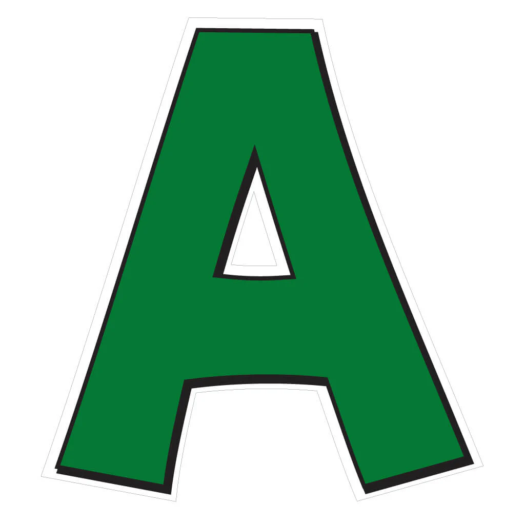 Solid Color with Black Outline 22.75" KG The Last Time Alphabet Yard Letter Set - 26 pcs - Image 11