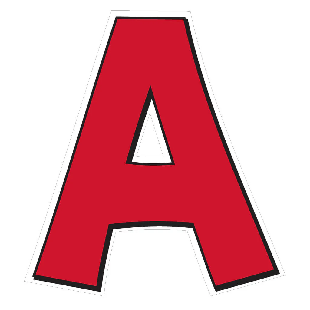 Solid Color with Black Outline 22.75" KG The Last Time Alphabet Yard Letter Set - 26 pcs - Image 5