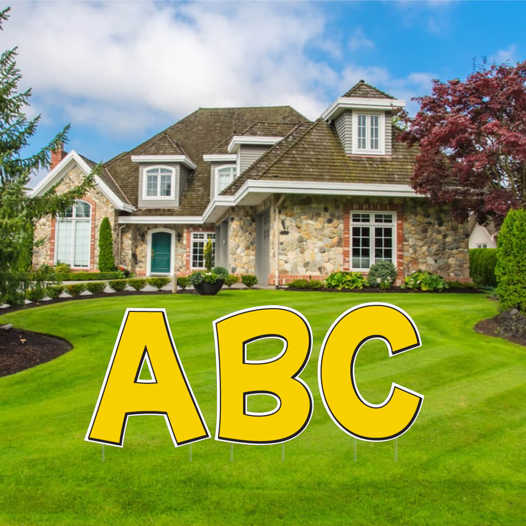 Solid Color with Black Outline 22.75" KG The Last Time Alphabet Yard Letter Set - 26 pcs - Image 8