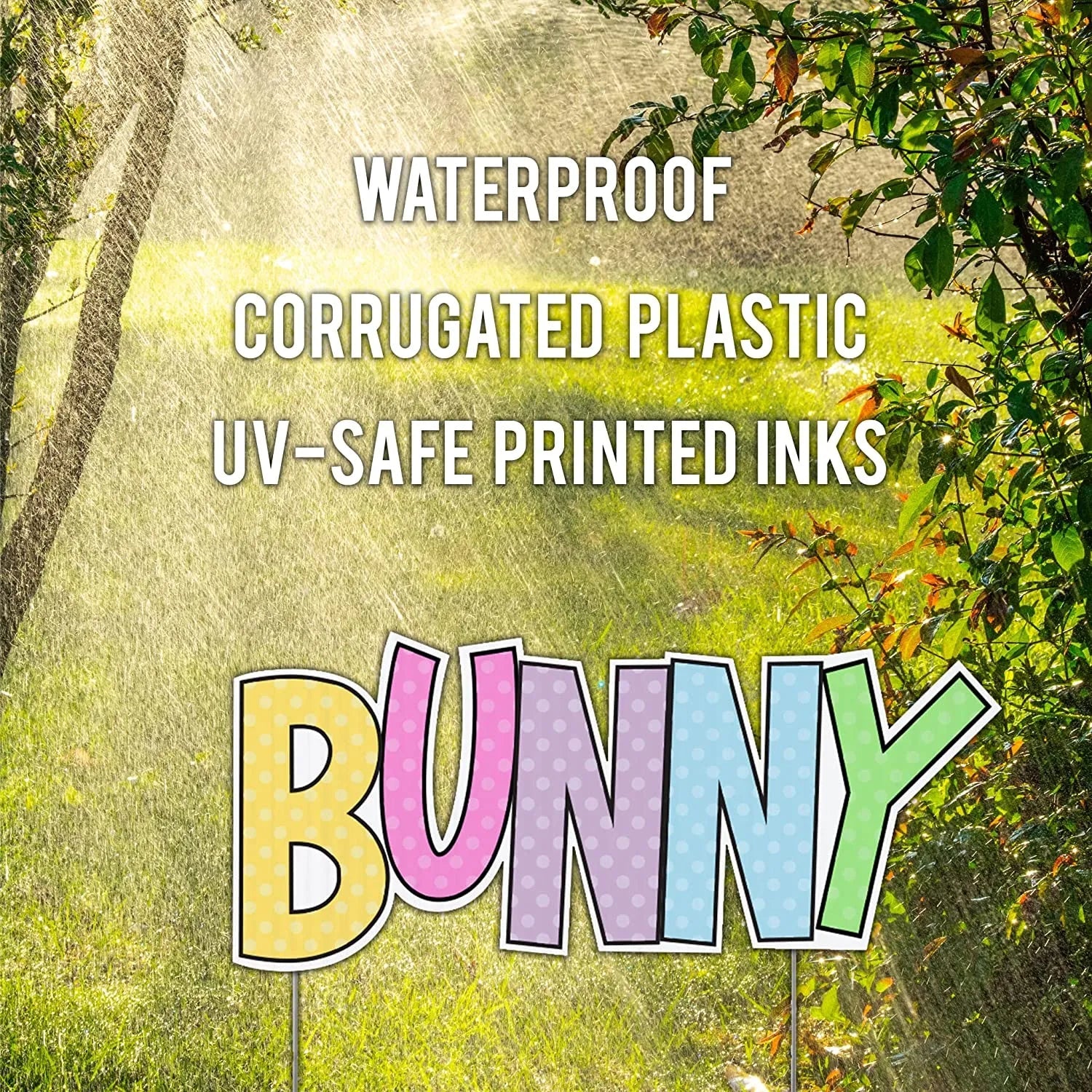 Some Bunny Loves You Easter Yard Sign – Jumbo Easter Lawn Decoration Se - Image 3