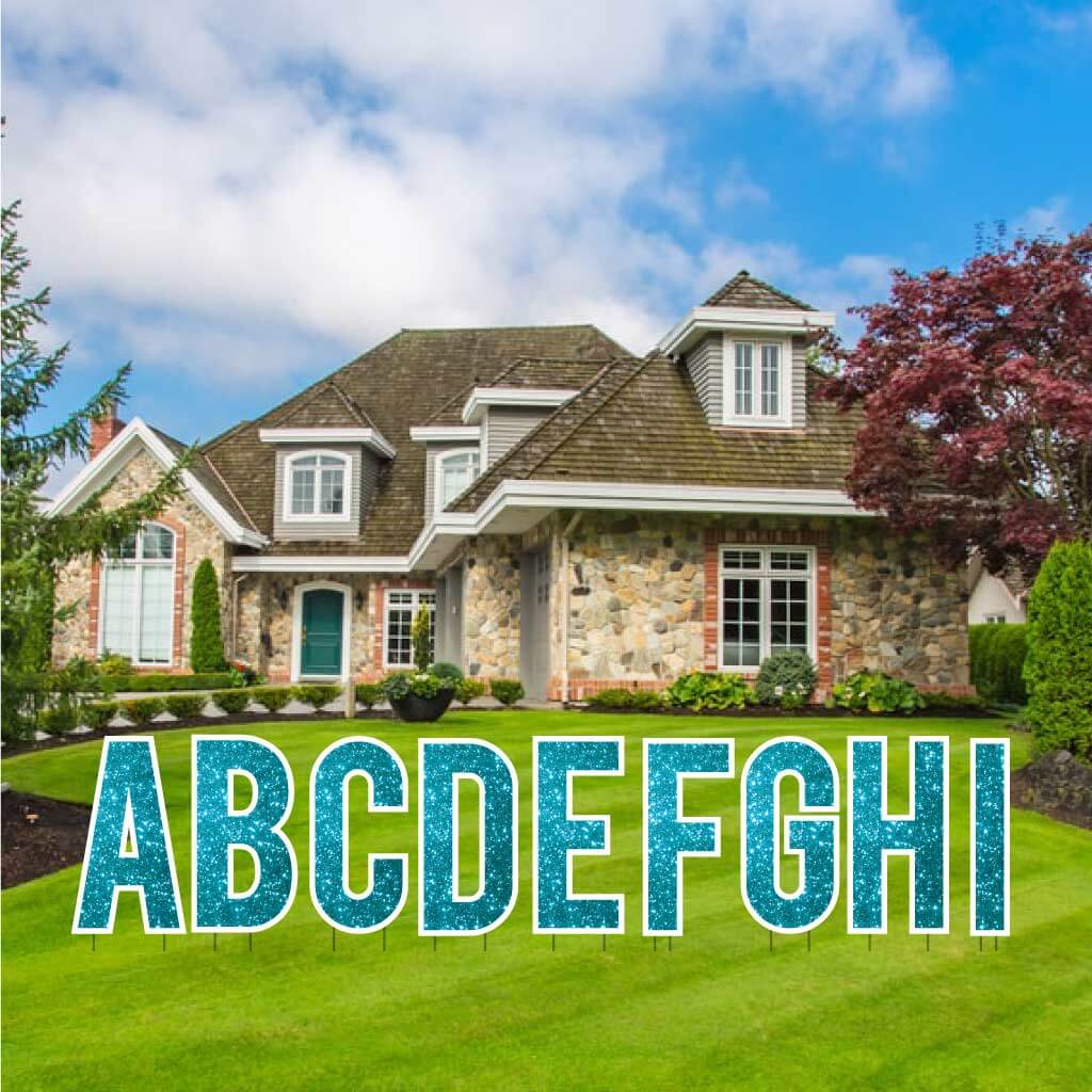 18" Bebas Alphabet Yard Sparkle Decoration Set - 26 pc set - Image 17