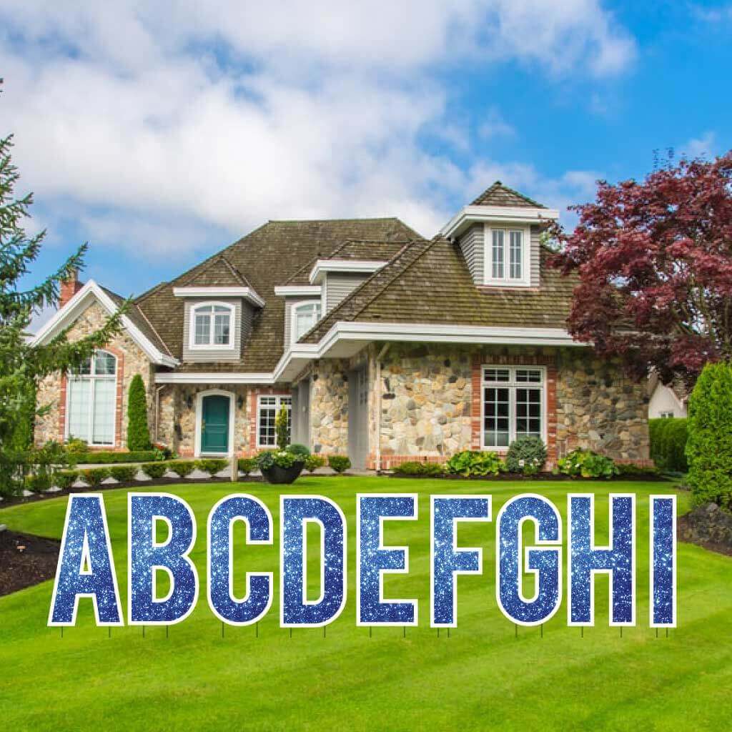 18" Bebas Alphabet Yard Sparkle Decoration Set - 26 pc set - Image 8