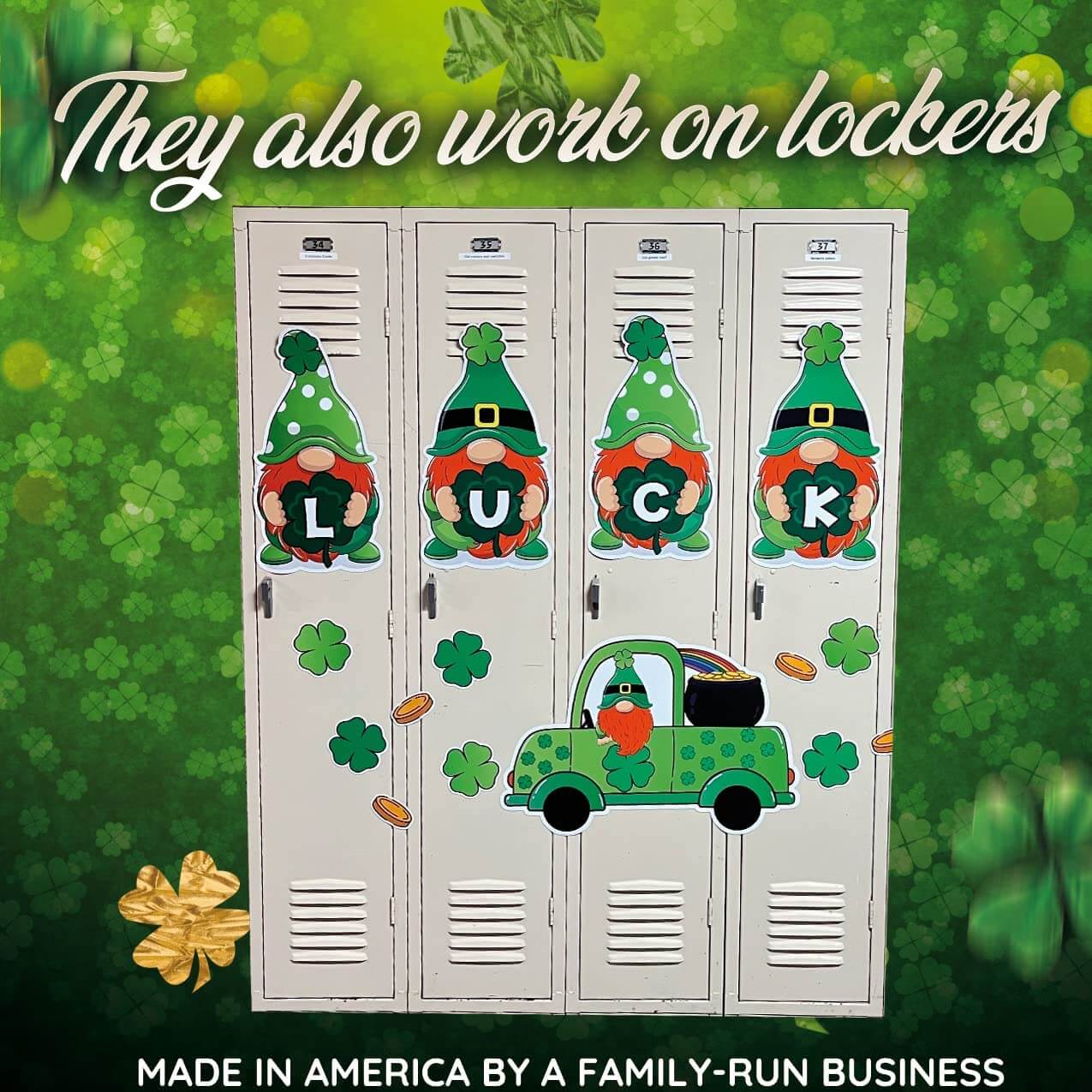 St. Patrick's Day Gnome Garage Door Magnets - Image 5