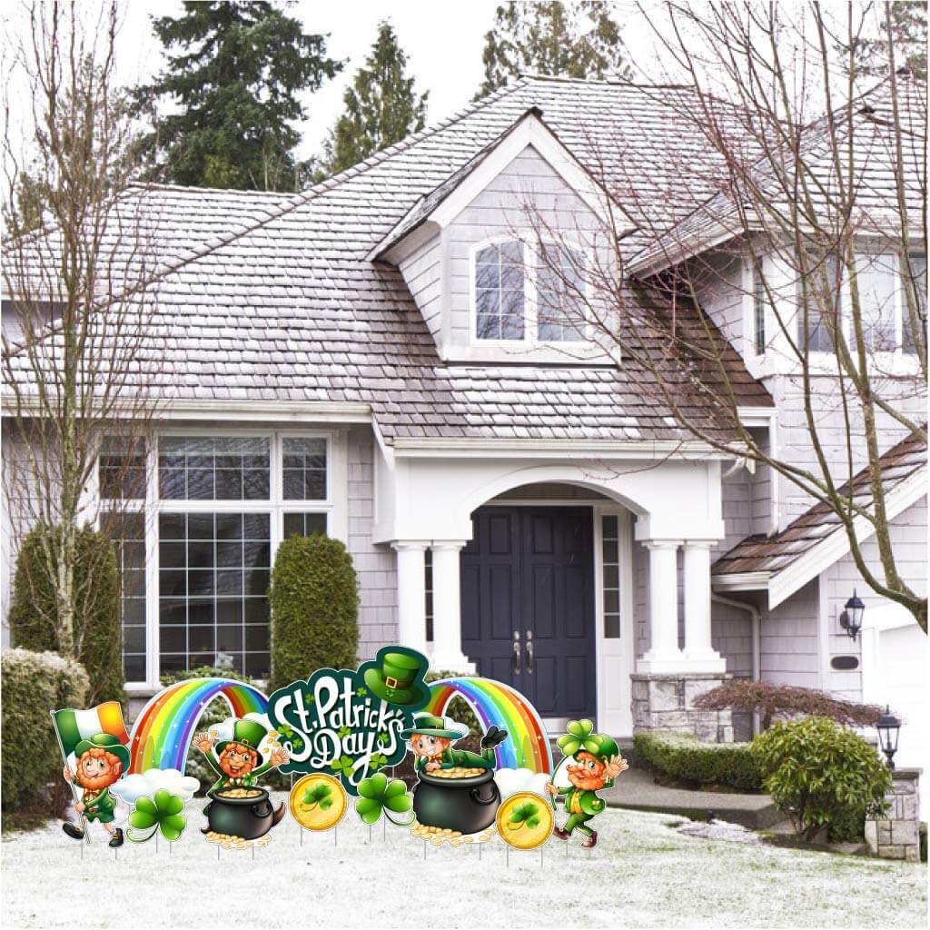 St. Patrick's Day Leprechaun Yard Card | 11 pc Set - Image 2