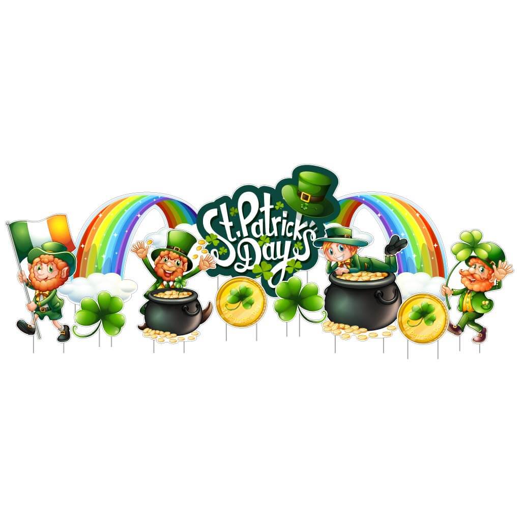 St. Patrick's Day Leprechaun Yard Card | 11 pc Set - Image 3