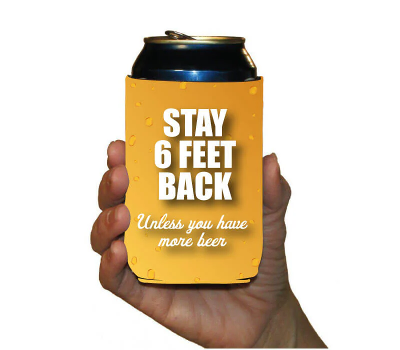 Stay 6 Feet Back Funny Coffee Mug & Can Cooler Gift Pack - Image 5