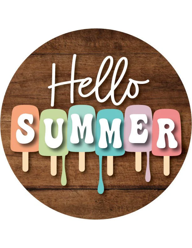 Summer Popsicle Front Door Décor – Hello Summer Sign for a Playful, Sweet Welcome - Image 2