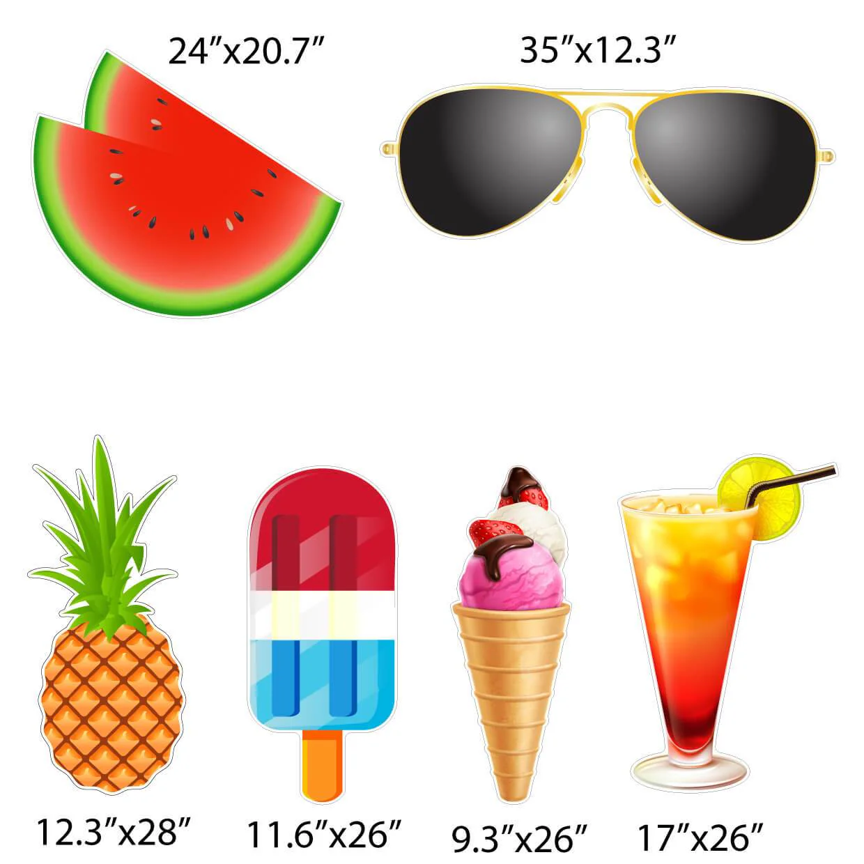 Summer Theme Yard Card Flair 10 pc set - Image 2