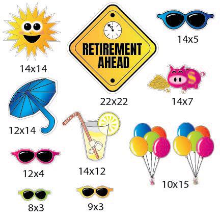 Sunny Days Retirement Ahead Yard Card 11 piece set - Image 2