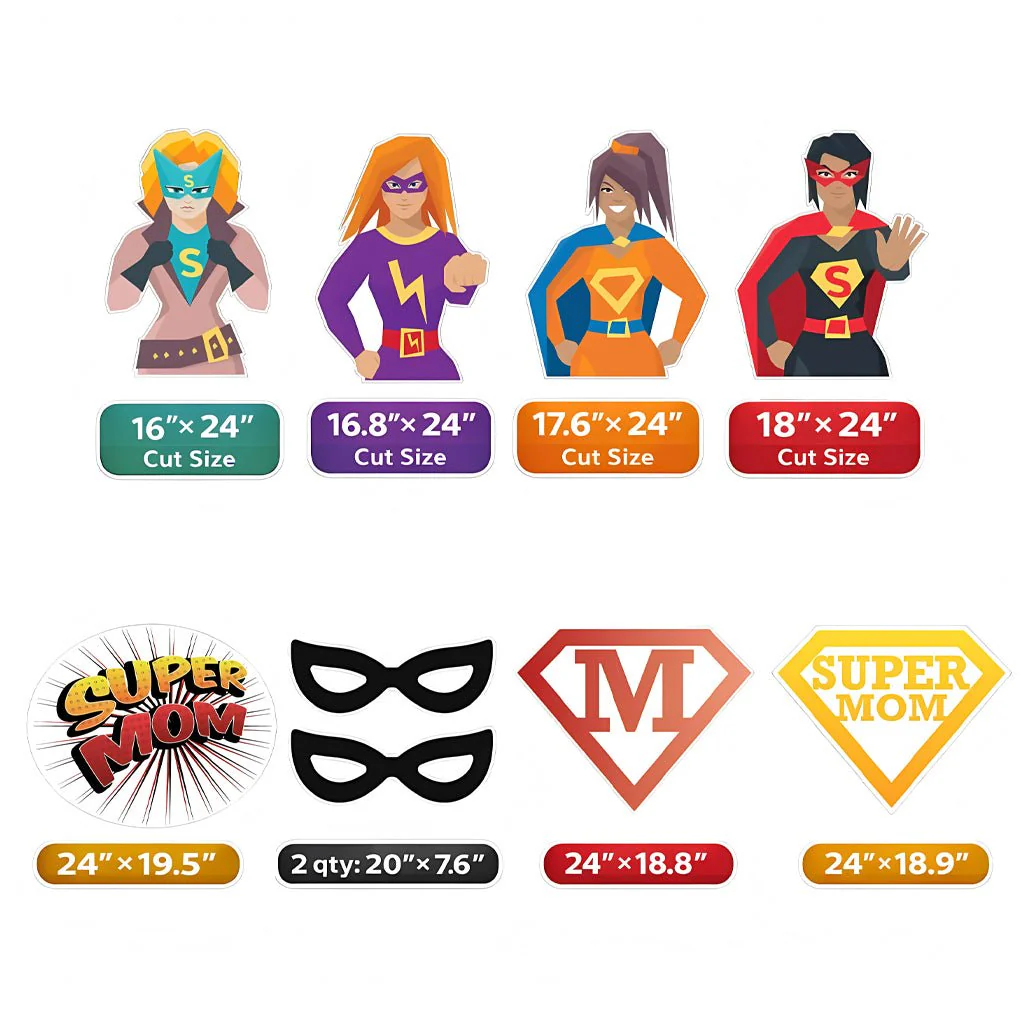 Super Mom Mother's Day Yard Decoration 9 pc Set - Image 3