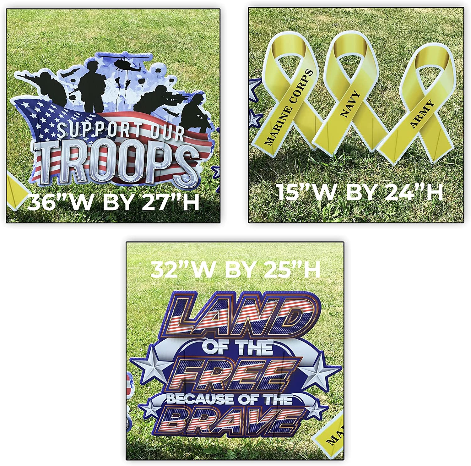 Support Our Troops Yard Decoration - Image 2
