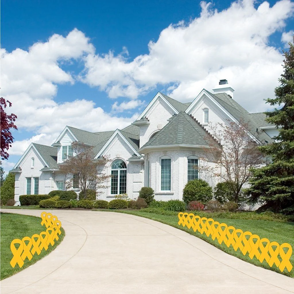 Support Our Troops Yellow Ribbon Pathway Markers  25 piece set