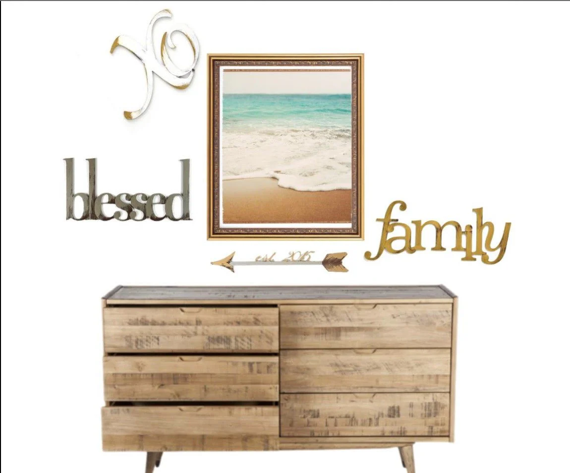 Hand Painted Swanky XO Wall Decor