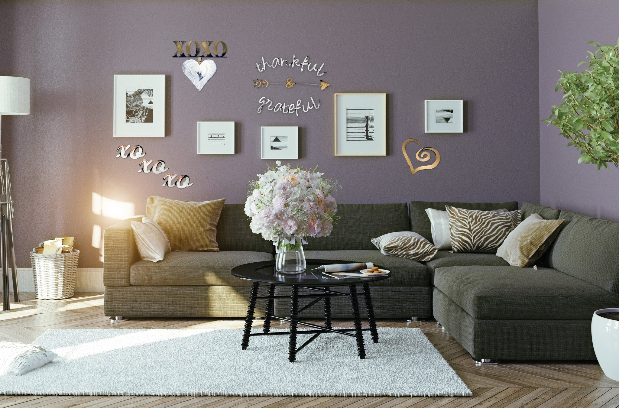 Swirl Shaped Heart Hand Painted Wall Decor - Image 2