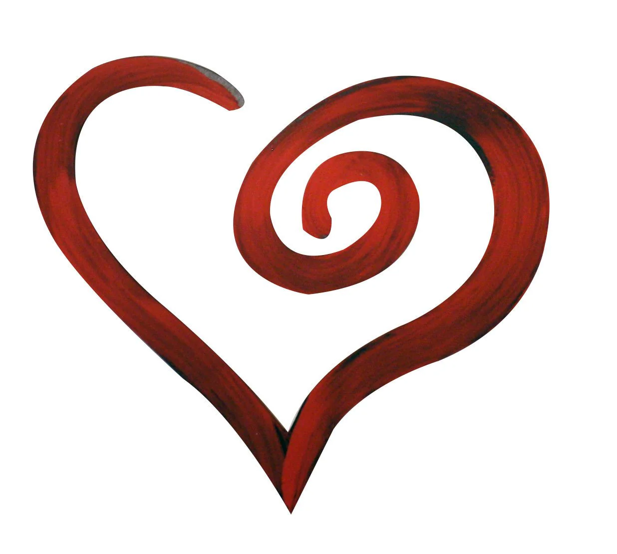 Swirl Shaped Heart Hand Painted Wall Decor - Image 4