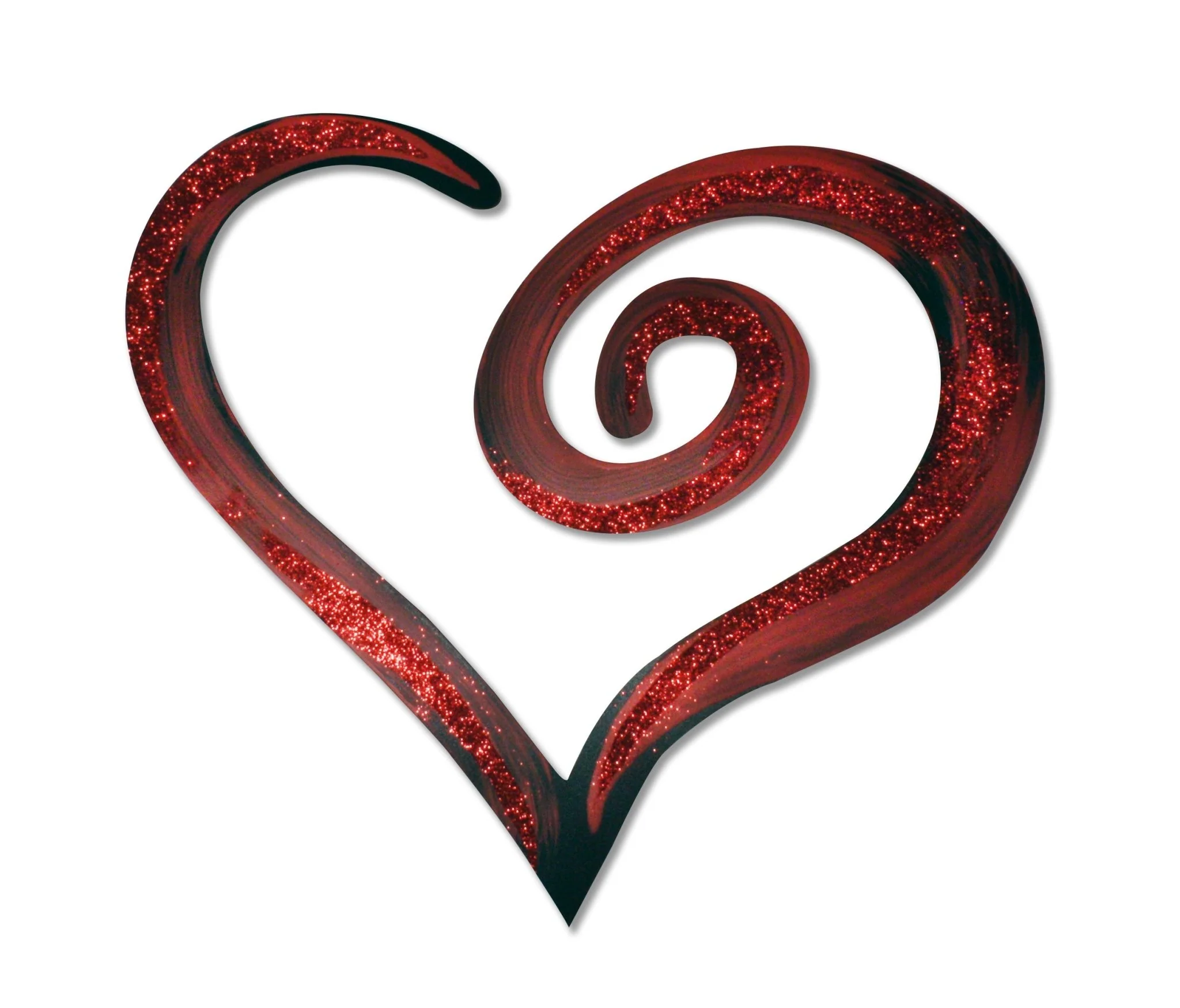 Swirl Shaped Heart Hand Painted Wall Decor - Image 7