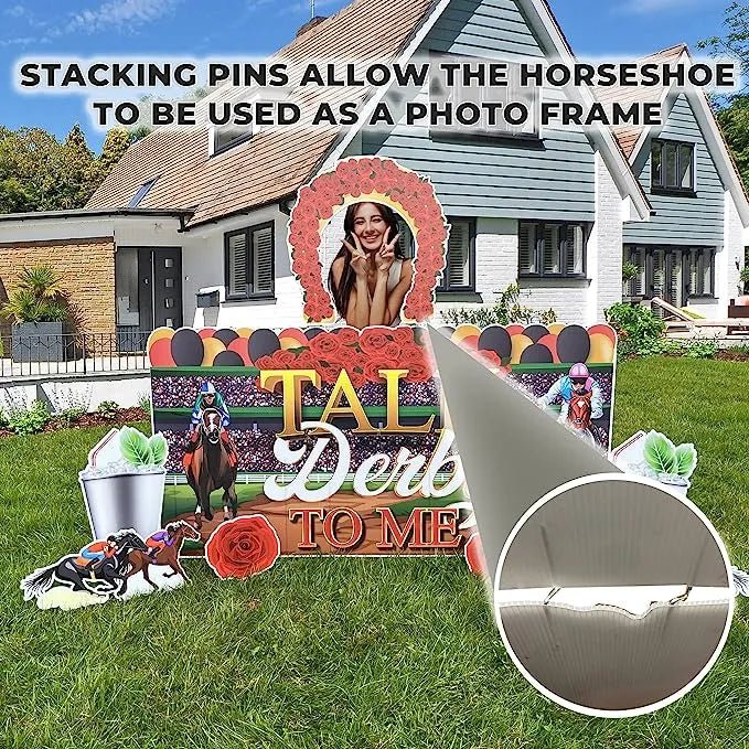 Talk Derby to Me' Horse Derby Party Oversized EZ Yard Cards - 36x72 - Image 3