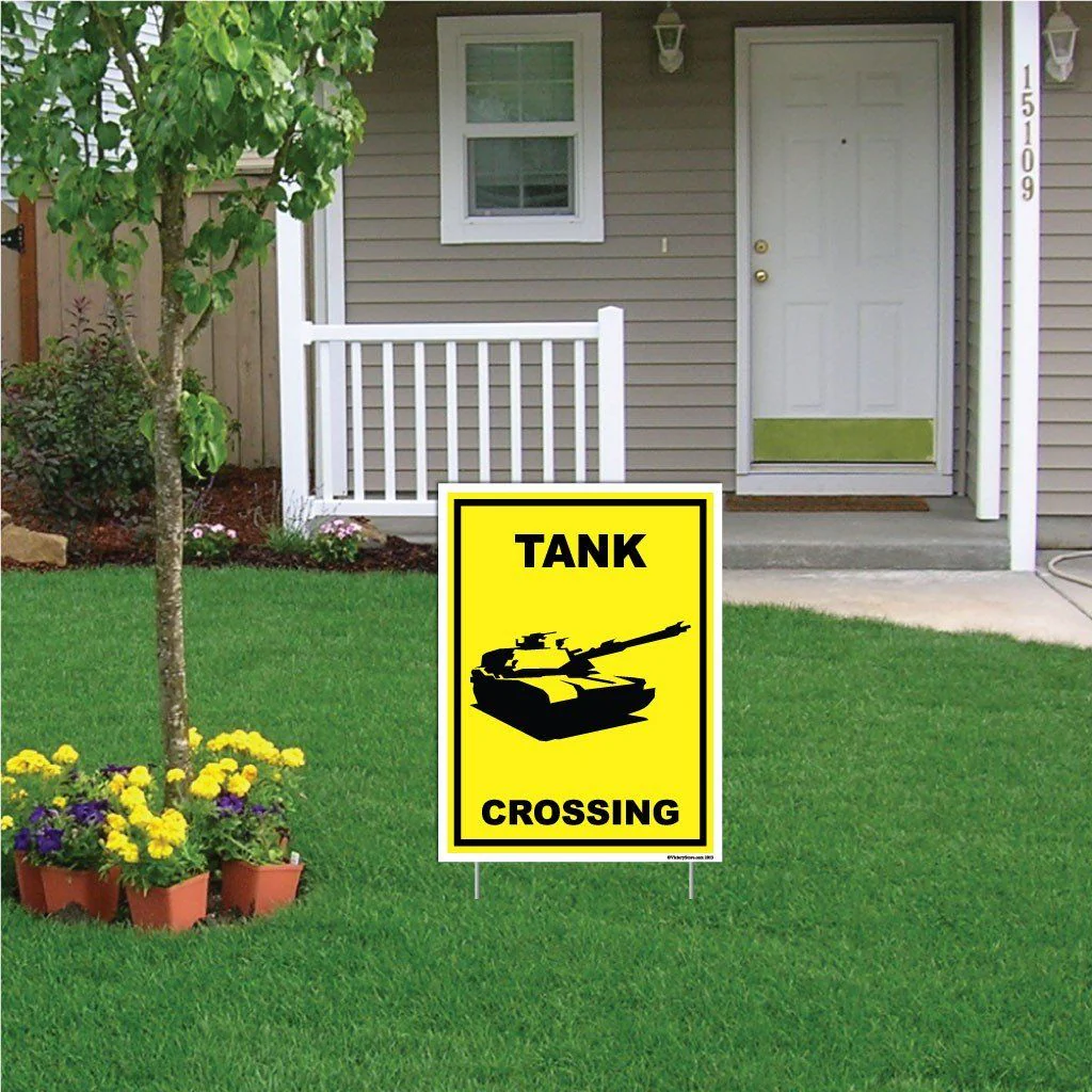 Tank Crossing Sign or Sticker - Image 5