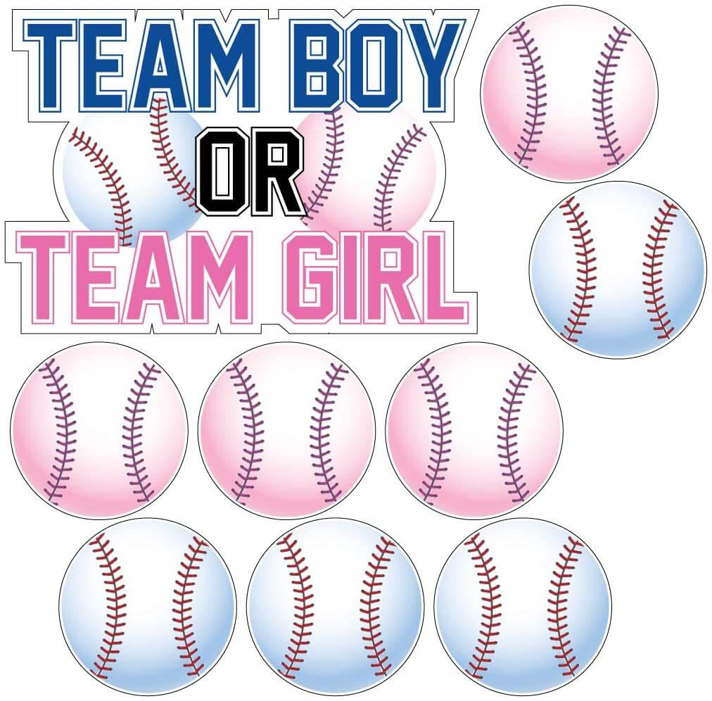 Team Boy or Team Girl Baseball Theme Gender Reveal Yard Decoration - Image 2